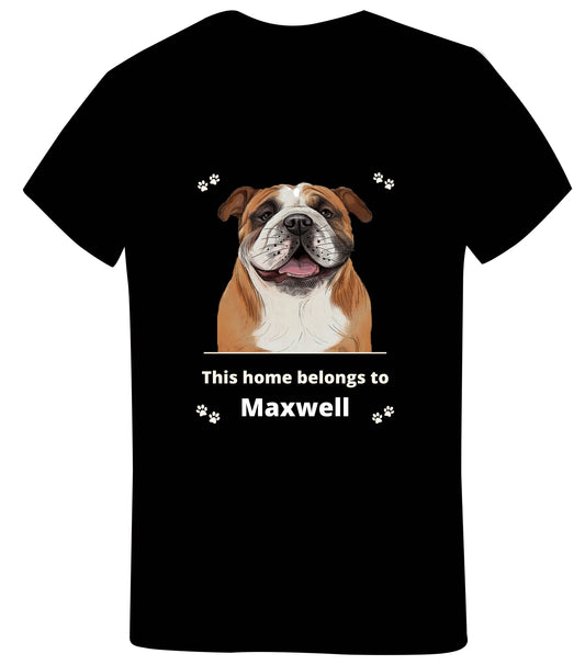 Personalized Rustic This Home Belongs To Dog Cat Pets T-shirt 1 to 10 Pets