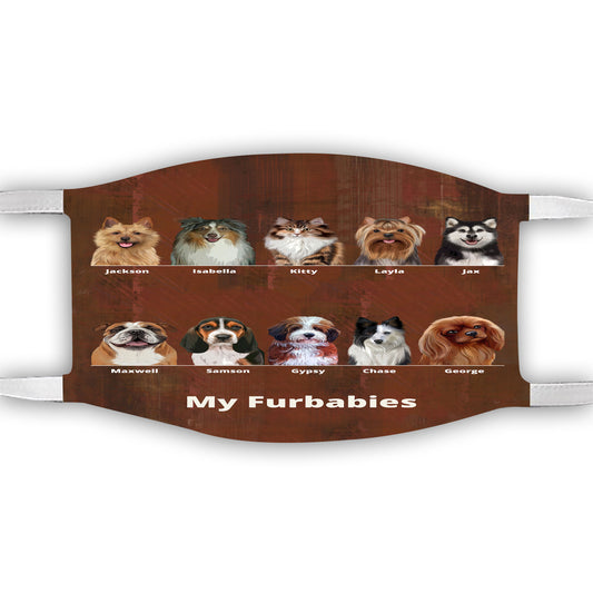 Personalized Rustic This Home Belongs To Dog Cat Pets Face Mask 1 to 10 Pets