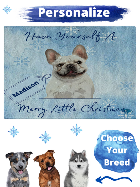 Personalized Have Yourself A Merry Little Christmas Dog Cat Pets Glass Cutting Board