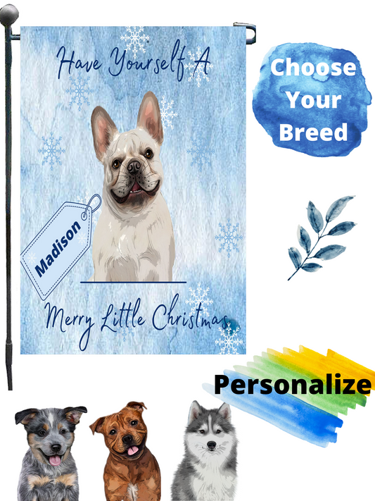 Personalized Have Yourself A Merry Little Christmas Dog Cat Pets Garden Flag
