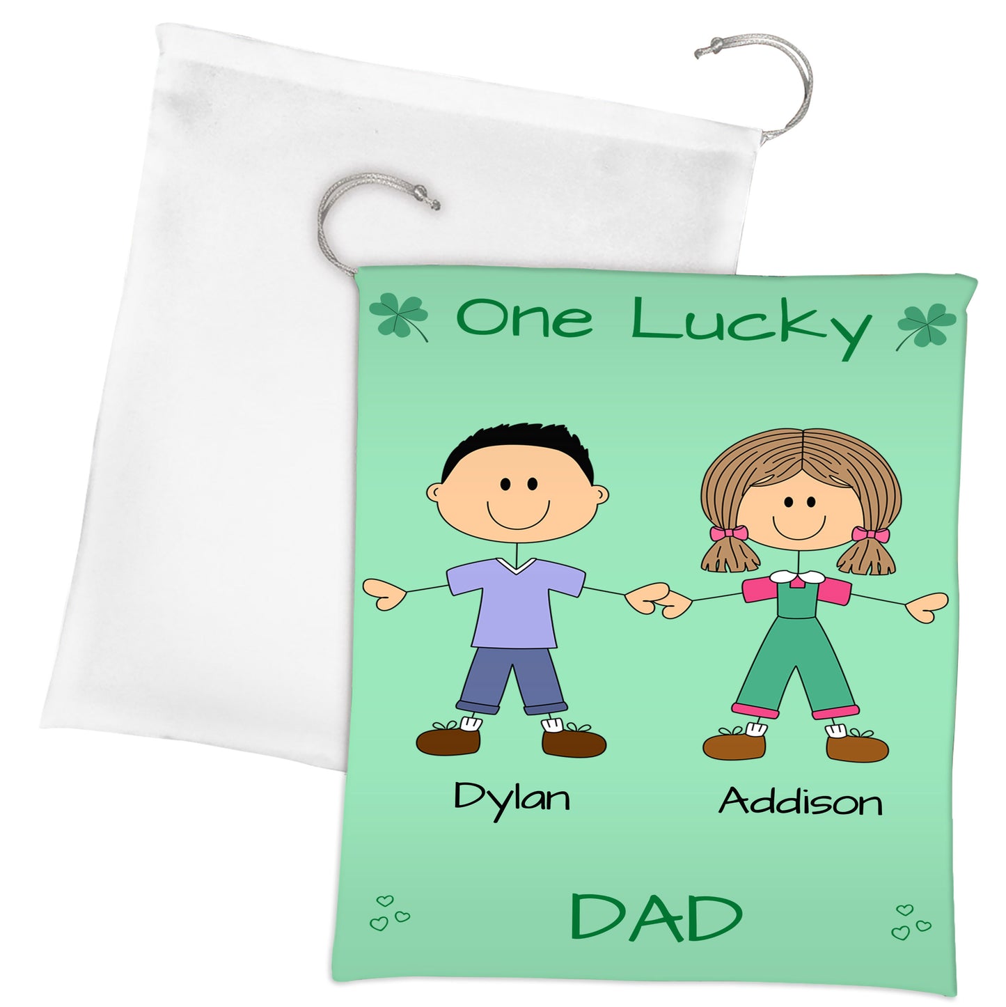 Personalized One Lucky Dog Cat Pets Grandpa, Uncle, Dad, Husband or Brother Gift Bag