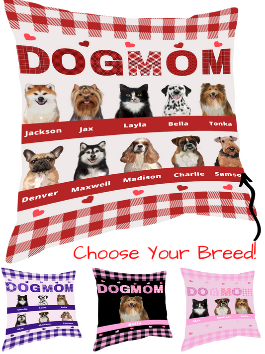 Personalized DOG MOM Pillow