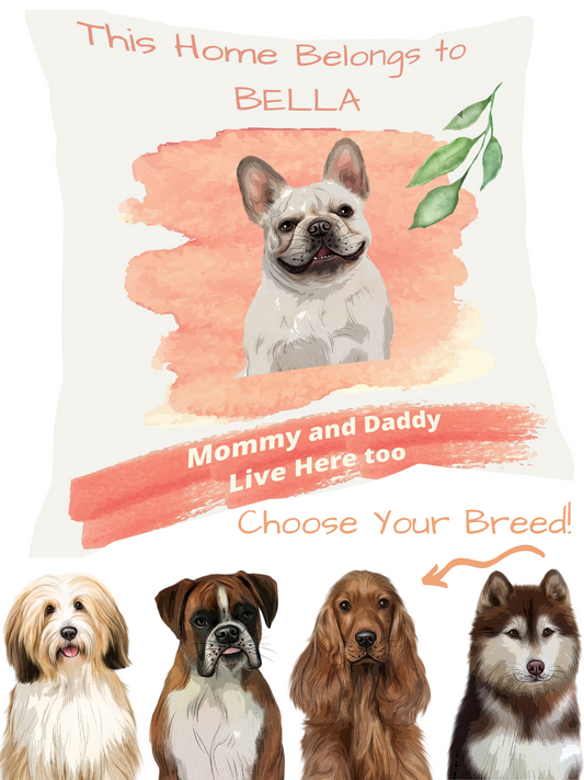 Personalized This Home Belongs To Dog Cat Pets Pillow