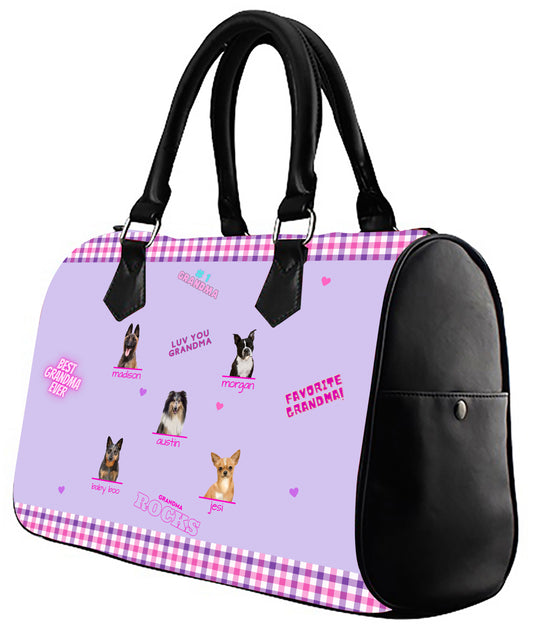 Personalized Favorite Grandma Dog Cat Pet Boston Handbag 1-5 Pets