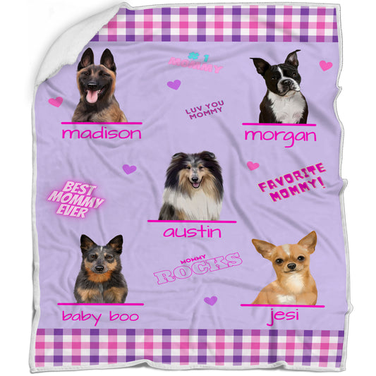 Personalized Favorite #1 Mother Rocks Dog Cat Pets Blanket