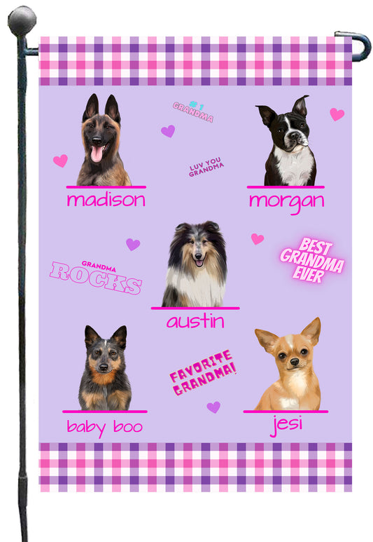 Personalized Favorite #1 Grandma Rocks Dog Cat Pets Garden Flag