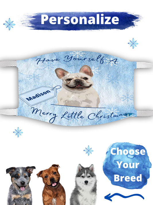 Personalized Have Yourself A Merry Little Christmas Dog Cat Pets Face Mask