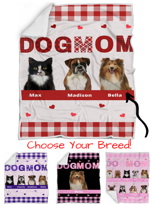 Personalized Dog Mom Blanket