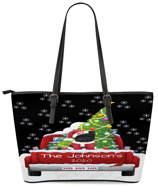 Personalized Travlin' Home for the Holidays Red Truck Affenpinscher Dog Euramerican Tote Bag TTBPERZ48001