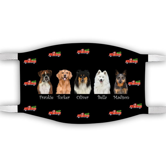 Personalized Express Red Truck Dog Cat Pets Face Mask