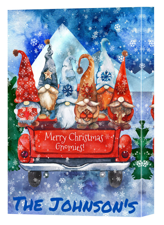 Personalized Gnomies Canvas Print Wall Art Décor