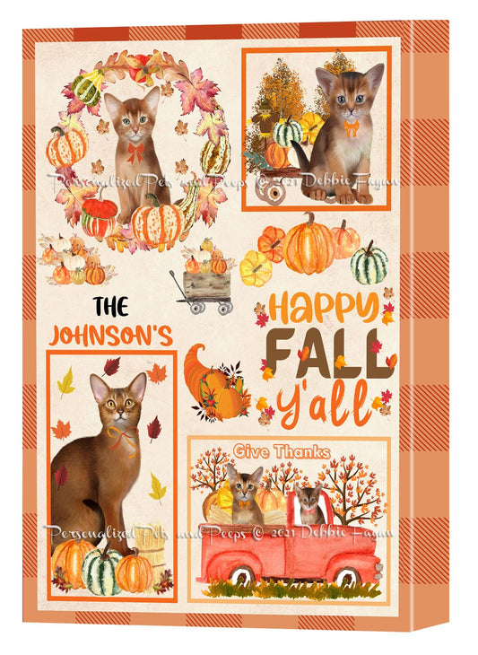 Personalized Happy Fall Y'all 2 Canvas Print Wall Art Décor