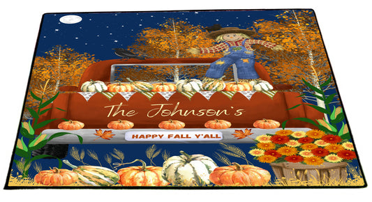 Personalized Happy Fall Y'All Floormat