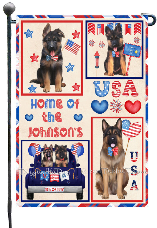 Personalized 4th of July Creation Breed Garden Flag
