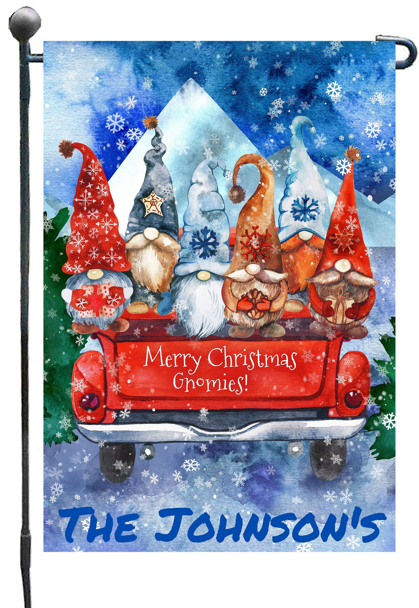 Personalized Gnomies Garden Flag