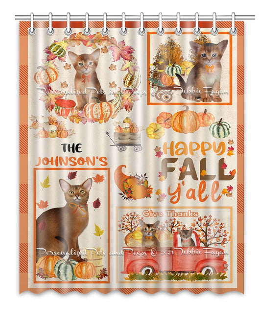 Personalized Happy Fall Y'all 2 Shower Curtain