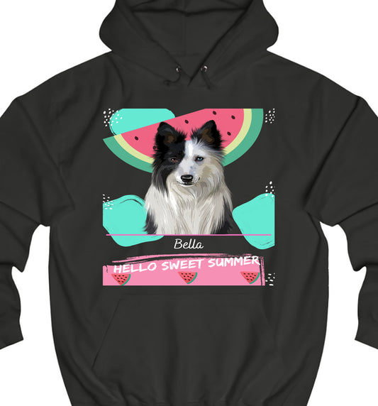 Personalized Hello Sweet Summer Watermelon Dog Cat Pets Pullover Hoodies 1 to 10 Pets