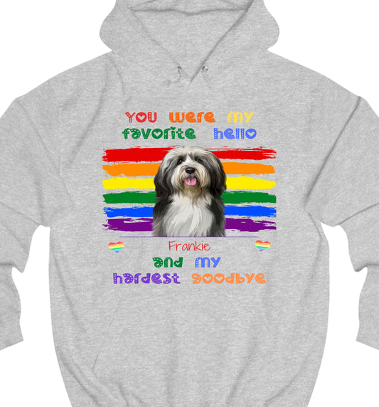 Personalized Favorite Hello Dog Cat Pets Memorial Pullover Hoodies