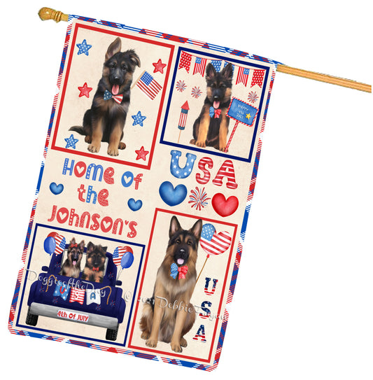 Personalized 4th of July Creation Breed House Flag