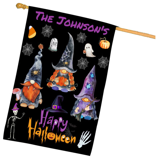 Personalized Halloween 2 House Flag