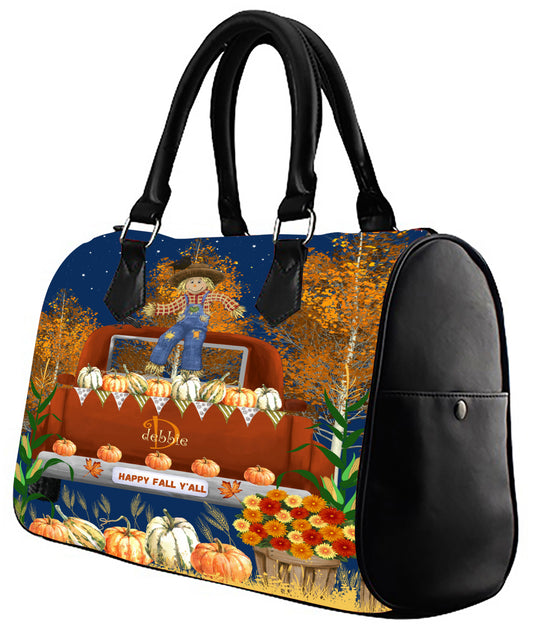 Personalized Fall Boston Handbag