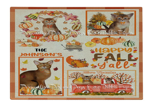Personalized Happy Fall Y'all 2 Cutting Board