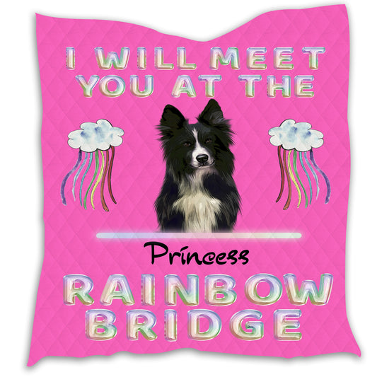 Personalized Meet You At The Rainbow Bridge Dog Cat Pets Memorial Quilt