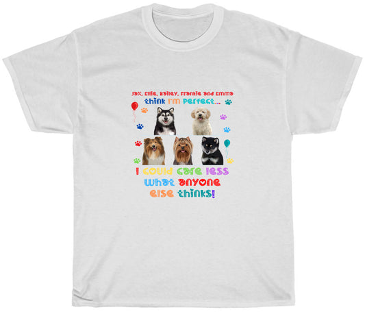 Personalized I am Perfect Images Dog Cat Pets T-shirt 1 to 5 Pets